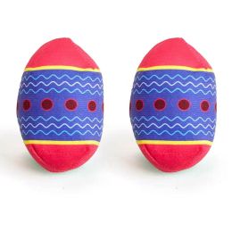 Easter Egg Toys For Pet GREEN And RED Interactive Dog Egg Toy Short-Term Play Design For Aggressive Chewers, Chew Toy With Sounds Modules Squeaky (Option: Two RED)